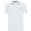 SUN68 Polo con dettagli a contrasto in cotone bianco