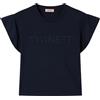 TWINSET T-shirt Twinset Blu Navy con Logo Ricamato