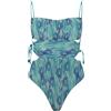 COTAZUR Costume intero donna con cut-out laterale turchese
