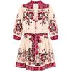 TWINSET Abito corto fantasia con cintura - Stile boho chic e femminile