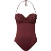 Twinset Costume Intero Origami con Strass Bordeaux