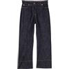 Twinset Jeans cropped a gamba dritta in denim scuro