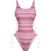 COTAZUR Costume intero in lycra stampata con laccetti laterali