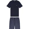 Emporio Armani - Pigiama con bermuda logo jacquard