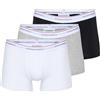 DSQUARED2 Set 3 Boxer Uomo Bianco, Grigio e Nero