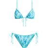 COTAZUR Bikini triangolo in lycra stampata turchese