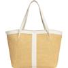 TWINSET Borsa Shopper Twinset in rafia intrecciata con dettagli in pelle