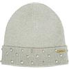 TWINSET Cappello in maglia grigio con applicazioni gioiello