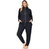 Bisbigli Tuta donna in viscosa stretch con zip