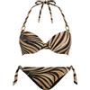 TWINSET Bikini Twinset push-up con lurex e stampa zebra multicolor