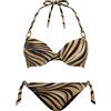 TWINSET Bikini Twinset push-up con lurex e stampa zebra multicolor