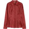 Max Mara Studio Max Mara - Camicia in tela ramié mattone rosso