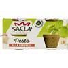 Sacla Saclà, Pesto alla Genovese 4xME, Condimento per Pasta e per Arricchire i Tuoi Piatti, con Basilico Italiano, 4 Monoporzioni da 45g, 180g