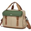 KONO Borsa da Viaggio Bagaglio a Mano 40x30x20 cm, Borsa Palestra Espandibile 24-33,6 L, Borsone Weekend con Vano Scarpe e Tracolla (40 x 30 x 20 cm, Kaki/Verde)