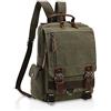 FANDARE New Zaino Uomo Business Sling Bag Student Outdoor Viaggio Borsa a Tracolla Traspirante Tela Verde B