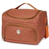 KINSTON - Vanity con Divisori Rimovibili - Beauty Case per Cosmetici con Scomparti e Manico, Organizer da Viaggio da Appendere, Borsa Portaoggetti - Grande Capacità - Arancione