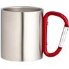 Tazza in acciaio con manico in alluminio a moschettone personalizzabile 200 ml personalizzate o neutre