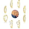 Kenivira 8 Pezzo Piercing Ombelico Acciaio Chirurgico Oro Piercing Ombelico Titanio Set Piercing Gioielli for Donna