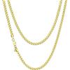 Richsteel 2/4/6MM Collana Uomo Donna a Maglie Veneziana in Acciaio Inossidabile, Catena Briolette Argento/Oro/Nero Lunghezza 35-76CM