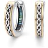Flyow Orecchini vichinghi da uomo, in argento Sterling 925, orecchini a cerchio celtici, punk huggie, gioielli vichinghi, regali per donne