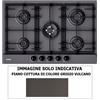 Blanco Piano cottura a gas EXCLUSIVE 7x5-5 1047153 finitura grigio vulcano da 75 cm