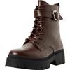 HUGO Stivaletti da donna Kris_luboot_brom, Marrone scuro, 39.5 EU