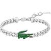 Lacoste Braccialetto a catena da uomo Collezione ARTHOR in Acciaio Inossidabile, Argento Silver