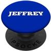 Jeffrey Merch Jeffrey Targhetta con testo bianco personalizzabile frontale in coordinato PopSockets PopGrip Adesivo