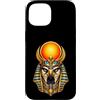 Wholesome Sketch Co Custodia per iPhone 15 Ra Sun Disk Falcon Dio Antico Egitto Mitico Arte