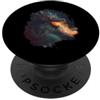 PM-Artistic Il drago sputafuoco oscuro PopSockets PopGrip Adesivo