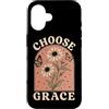 Christian Scripture Inspirational Bible Custodia per iPhone 16 Scegli Grazia Cristiano Girasole Farfalla Fede Religioso
