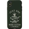 One More Guitar Custodia per iPhone X/XS Cowboy Scheletro Chitarrista Country Music Umorismo Folk