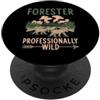 Forestry Gifts Forester professionalmente selvaggio Forester PopSockets PopGrip Adesivo