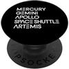 Space Solar Vibe Programmi Spaziali Mercurio Gemelli Apollo Shuttle Artemis to Moon PopSockets PopGrip Adesivo
