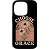 Christian Scripture Inspirational Bible Custodia per iPhone 14 Pro Scegli Grazia Cristiano Girasole Farfalla Fede Religioso