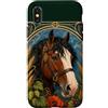 Belle Epoque Animals Custodia per iPhone X/XS Cavallo da tiro Clydesdale Art Nouveau