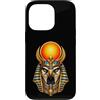 Wholesome Sketch Co Custodia per iPhone 13 Pro Ra Sun Disk Falcon Dio Antico Egitto Mitico Arte