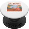 Maglietta Estiva Vacanza Al Mare Sole Es T-shirt Estiva Per Le Vacanze, Retrò, Spiaggia, Granchi, PopSockets PopGrip Adesivo