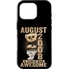 August 18th Birthday Men Women 2008 Awes Custodia per iPhone 16 Pro Agosto 2008 18° compleanno 2026 Donne 18 anni Orsacchiotto