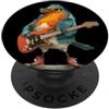 Rocking Robin Bird Outfit Rockstar Robin Bird con giacca e costume per chitarra elettrica PopSockets PopGrip Adesivo