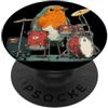 Robin Bird Outfit Incredibile piuma di uccello con tamburo rock per gli amanti degli uccelli pettirossi PopSockets PopGrip Adesivo