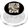 Funny Roller Skating Designs Continua a rotolare su Funny Roller Skating Derby PopSockets PopGrip per MagSafe