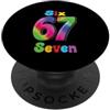 Maglietta Meme Divertente 67 Sei Sette 6 67 Sei Sette 6-7 Dolce Brainrot Italiano Meme Per Bambini PopSockets PopGrip Adesivo
