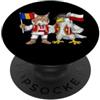Romania Poland Roots Bandiera Romania Polonia Radici rumene Orgogliosa polacca PopSockets PopGrip Adesivo