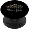 Christian Scripture Inspirational Bible Scegli Grazia Christian Wildflower Gesù Religioso Fede PopSockets PopGrip Adesivo