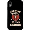 Healthcare Fitness Lab Tech Medical Sarc Custodia per iPhone XR Phlebotomist Pun Divertente Infermiera Umorismo Sangue Draw Cardio Scherzo
