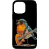 Rocking Robin Bird Outfit Custodia per iPhone 13 Pro Max Grazioso costume da pettirosso con piuma e chitarra elettrica