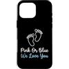 Pink Blue Reveal Decor Custodia per iPhone 16 Pro Max Annuncio di gravidanza rosa blu We Love You