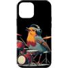 Robin Bird Outfit Custodia per iPhone 12 mini Simpatico Robin Bird con batteria e cuffie Costume