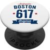 Vintage Area Code Pride Tees 617 Boston Codice Area Distressed Autentica Stati Uniti Americana City PopSockets PopGrip Adesivo